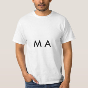 Camiseta Monograma simple añada su letra de nombre man mini