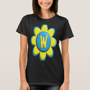 Camiseta Monograma W Flor colorida