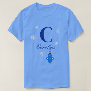 Camiseta Monograma y nombre con un símbolo azul