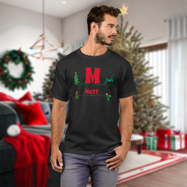 Camiseta Monograma y nombre del Personalizado de navidades