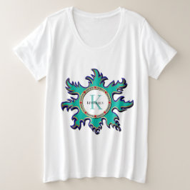 Camiseta monogramada de tamaño superior para mujer