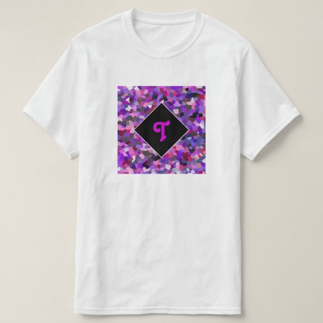 Camiseta Monogramed Confetti Purple (Diseño del anverso)