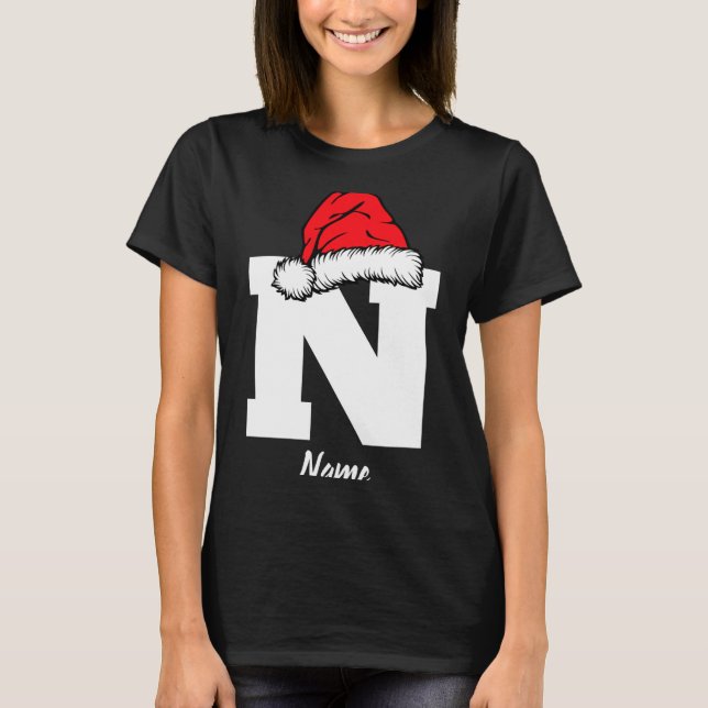 Camiseta Monogrammed Family Christmas With Name  (Anverso)