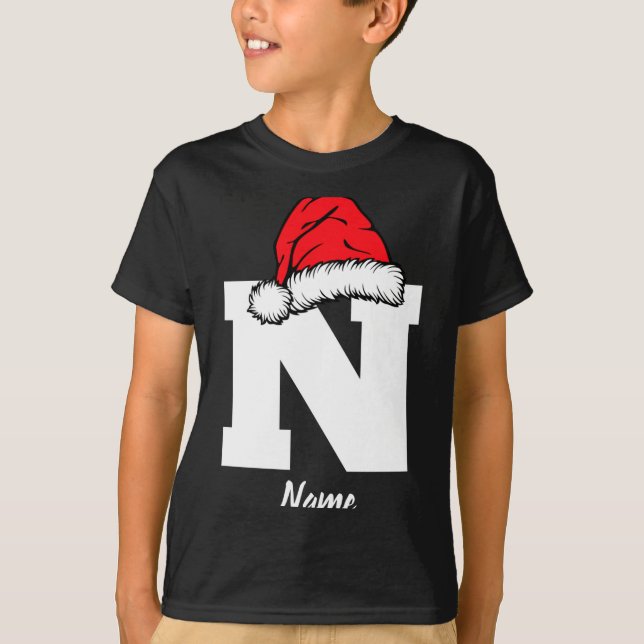 Camiseta Monogrammed Family Christmas With Name  (Anverso)