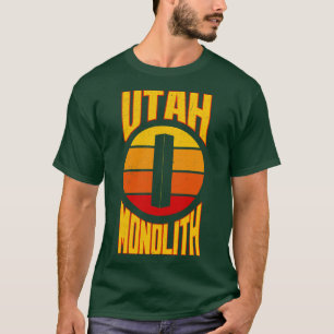 Camiseta Monolito de Utah Retro Estilo Desgastado