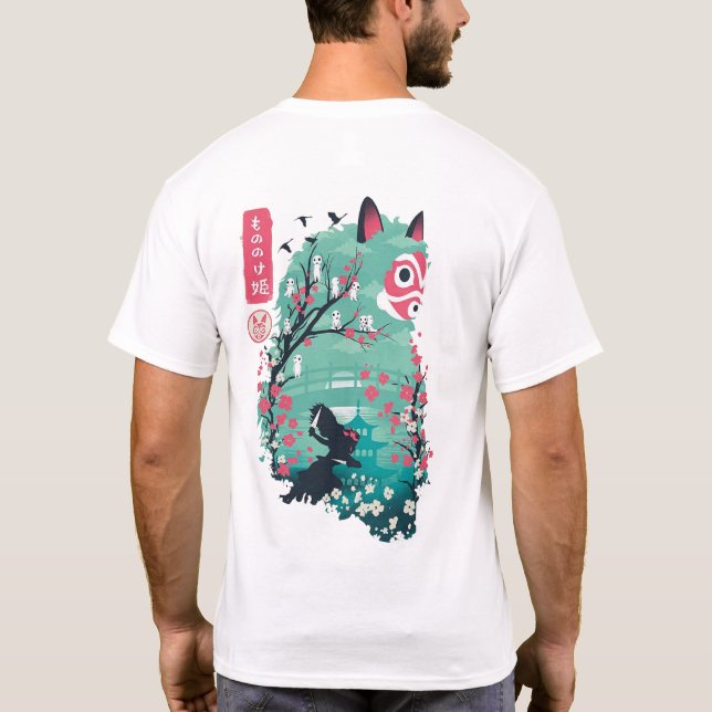 Camiseta Mononoke Hime (も の の け 姫) (Reverso)