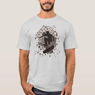 Camiseta monopatín. burbujas de alta fidelidad