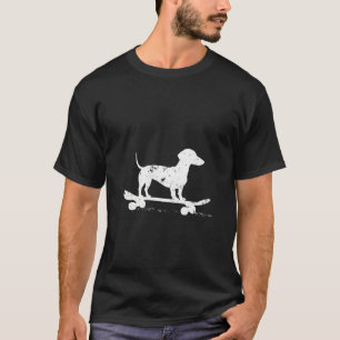 Camiseta Monopatín de Dachshund minimalista