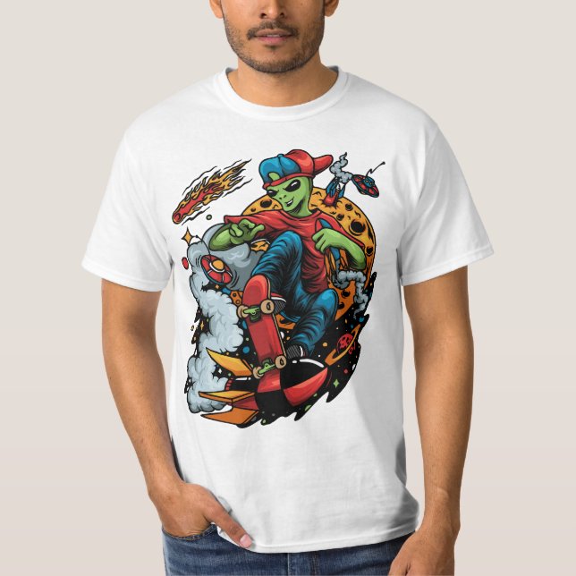 Camiseta Monopatín de la Galaxia (Anverso)