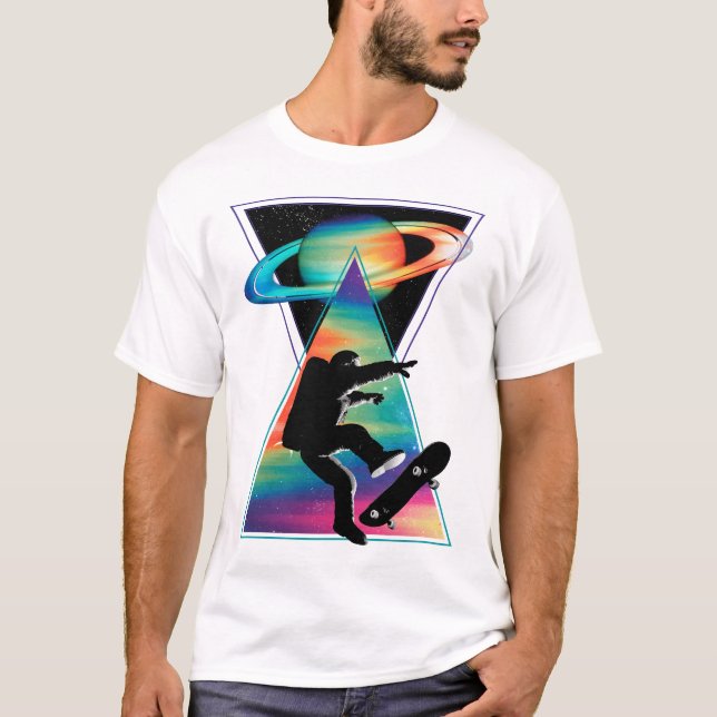 Camiseta Monopatín espacial (Anverso)