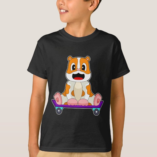 Camiseta Monopatín Hamster Skater (Anverso)