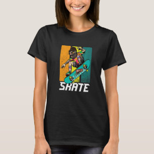 Camiseta Monopatín Longboard Hipster Skateboarder Barbudo R