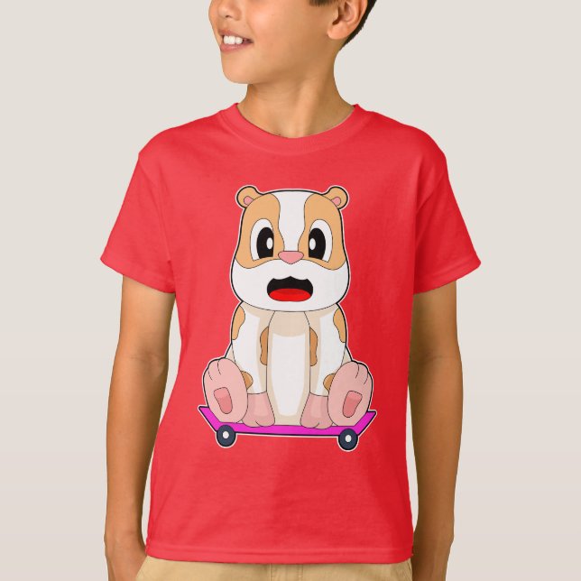 Camiseta Monopatín para patinador de hámster (Anverso)