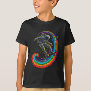 Camiseta Monopatín Patinador Galaxia Espacio Astronauta Mon