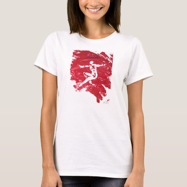 Camiseta Monoprint de Bailarín Rojo (Anverso)