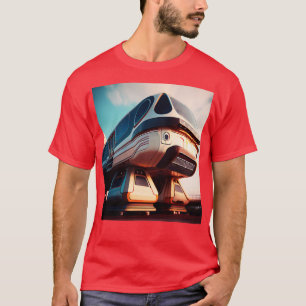 Camiseta Monorail Mid Century Retro Futurismo Futurista Sur