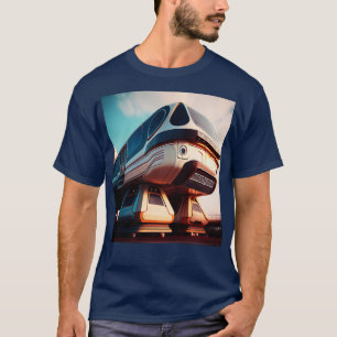 Camiseta Monorail Mid Century Retro Futurismo Futurista Sur