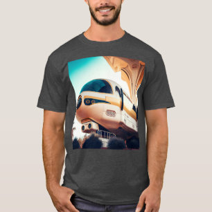 Camiseta Monorail Mid Century Retro Futurismo Futurista Sur