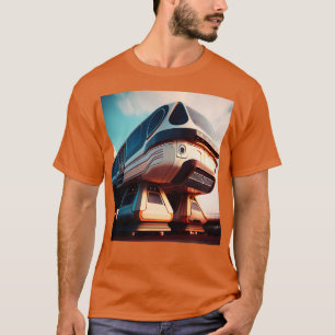 Camiseta Monorail Mid Century Retro Futurismo Futurista Sur