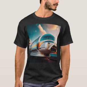Camiseta Monorail Mid Century Retro Futurismo Futurista Sur