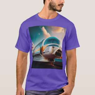 Camiseta Monorail Mid Century Retro Futurismo Futurista Sur
