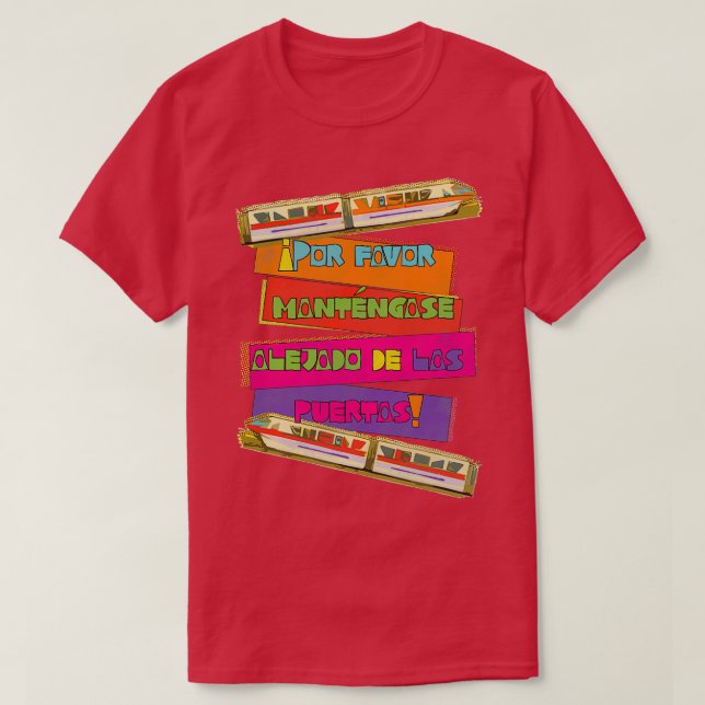 Camiseta Monorraíl español de WDW (Diseño del anverso)
