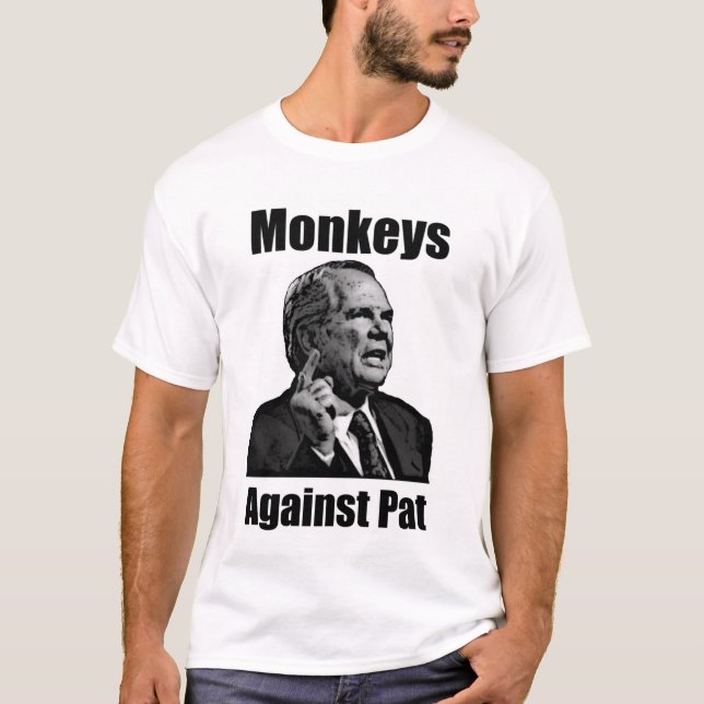 Camiseta Monos contra Pat Robertson (Anverso)