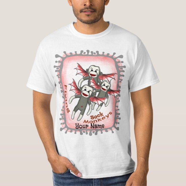 Camiseta Monos de calcetín voladores  (Anverso)
