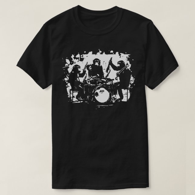 Camiseta monos de jazz (Diseño del anverso)