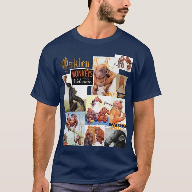 Camiseta Monos de la excursión del golf (Anverso)