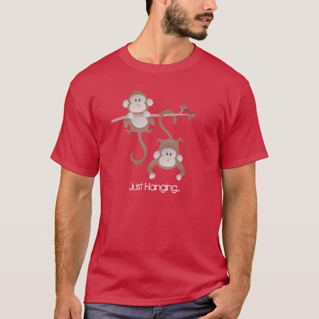 Camiseta Monos del dibujo animado que cuelgan alrededor (Anverso)