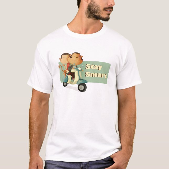 Camiseta Monos elegantes de la vespa de la estancia (Anverso)