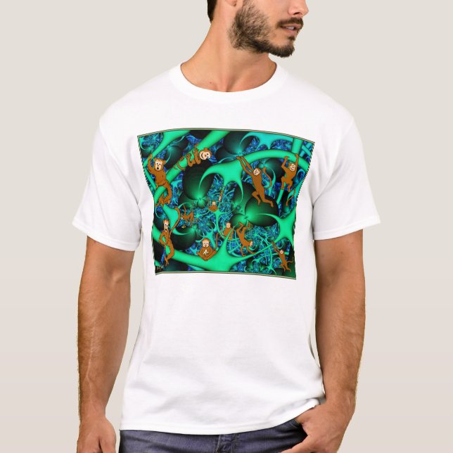 Camiseta Monos en mi Fractal - (Anverso)