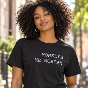 Camiseta Monos Me Muerdan Divertido Portugués