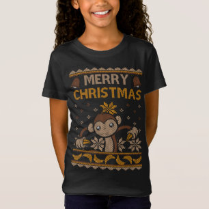 Camiseta Monos Navidades feos juntan gorilas bananas