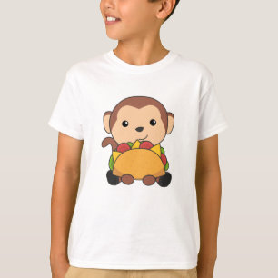 Camiseta Monos Taco graciosos Tacos México Sweet Monkey
