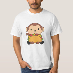 Camiseta Monos Taco graciosos Tacos México Sweet Monkey