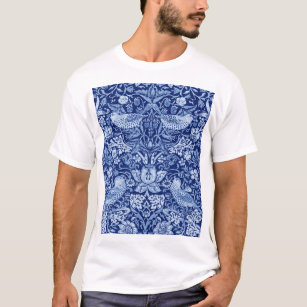 Camiseta Monotona azul de fresa, William Morris