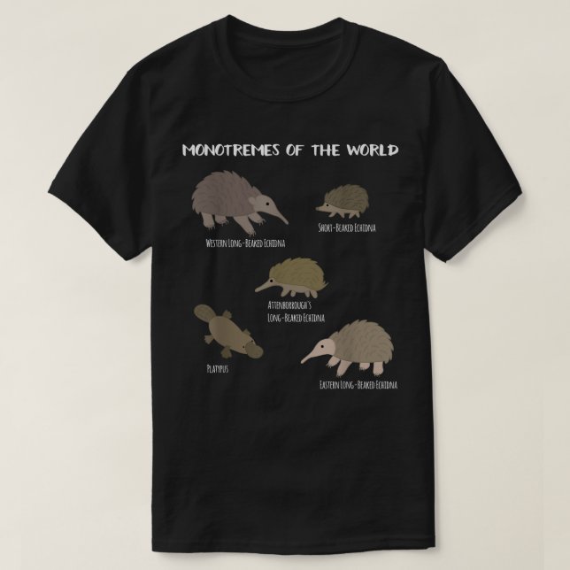 Camiseta Monotremes Del Mundo Echidna Platypus Gift Funn (Diseño del anverso)