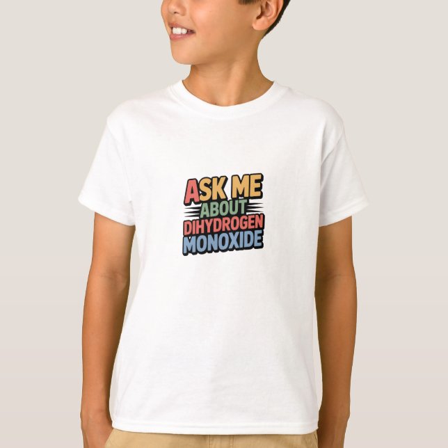 Camiseta monóxido de dihidrógeno (Anverso)