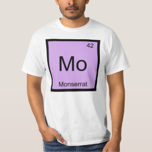 Camiseta Monserrat Nombre Química Elemento Tabla Periódica