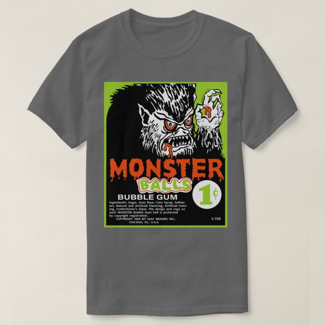 Camiseta Monster Balls Gum (Diseño del anverso)