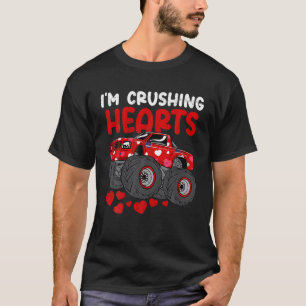 Camiseta Monster Camión aplastando el día del corazón aplas