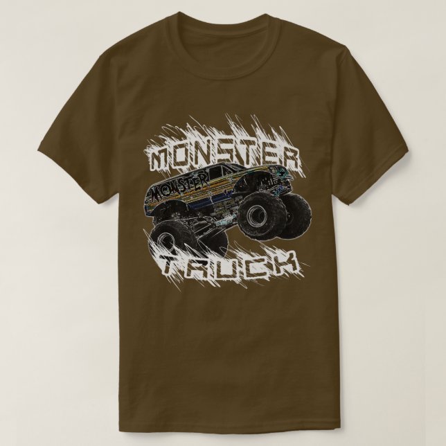 Camiseta Monster Camión Atasco de vagón Salto y Aplastamien (Diseño del anverso)