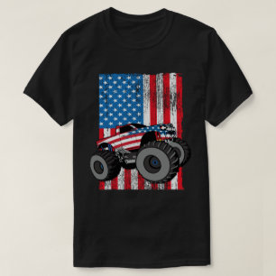 Camiseta Monster Camión Bandera Americana Patriótica 4 de J