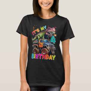 Camiseta Monster Camión Dinosaurio Rex 4 años de edad