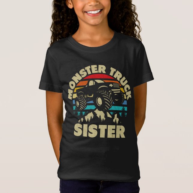 Camiseta Monster Camión Hermana Coincide con Monstruo Famil (Anverso)