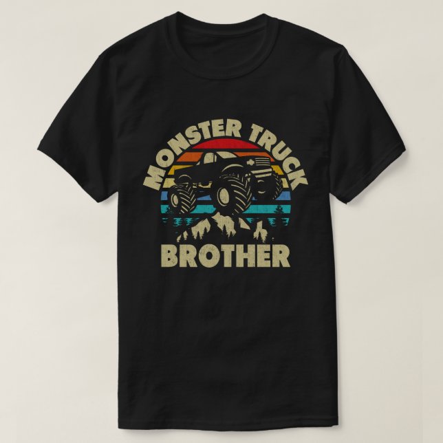 Camiseta Monster Camión Hermano Familia (Diseño del anverso)