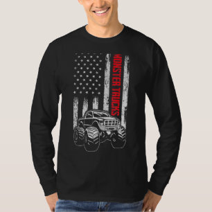 Camiseta Monster Camiones Bandera Estadounidense Patriótica