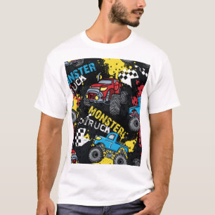 Camiseta Monster Car: Resumen del patrón infantil